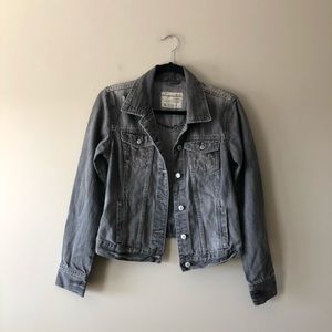 Aeropostale grey distressed denim jacket